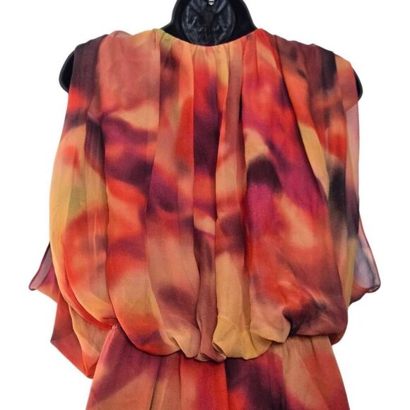 Haute Hippie Cowl Drape Front Wrap Silk Dress - Picture 7 of 8